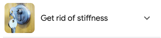 get rid of stiffness, 